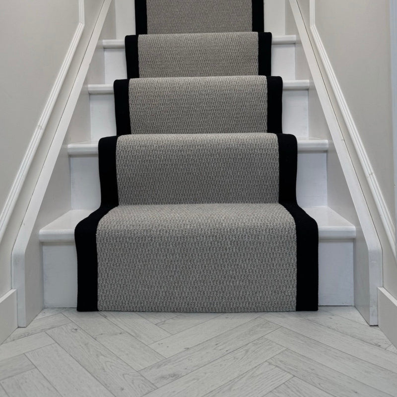 Brasil Silver Stair Runner with Black taped edge