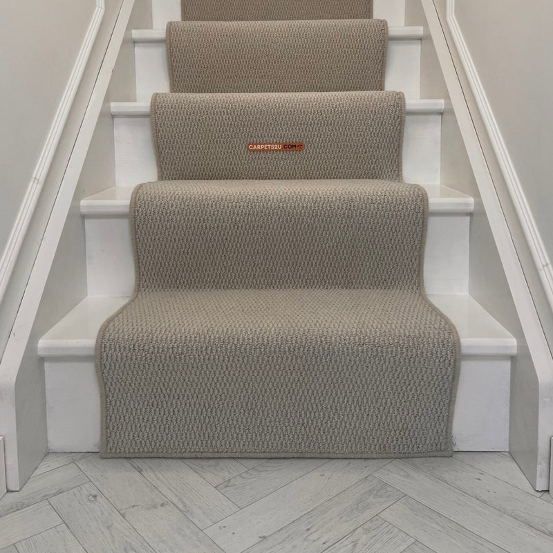 Brasil Berber Stair Runner with wool whipped edge